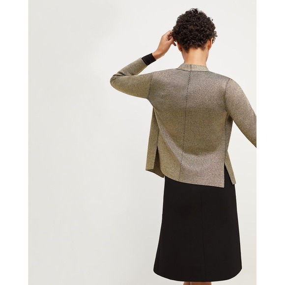 MM Lafleur NWT Woolf Jardigan Gold Size XL Career Academia Sparkly $295 Luxury - Picture 3 of 13